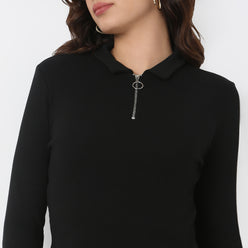 Buy Women Fitted Solid Short Sleeve T-Shirt  - Style Union