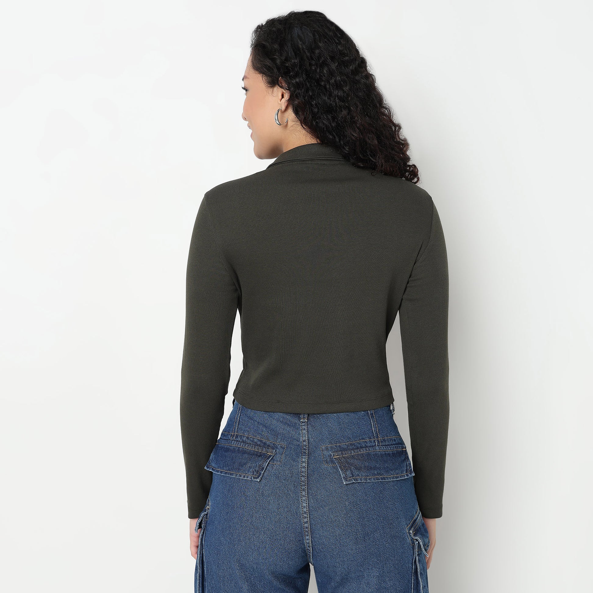 Buy Women Fitted Solid Short Sleeve T-Shirt  - Style Union