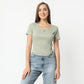 Slim Fit Short Sleeve Solid Betty Essential T-Shirt