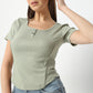 Slim Fit Short Sleeve Solid Betty Essential T-Shirt