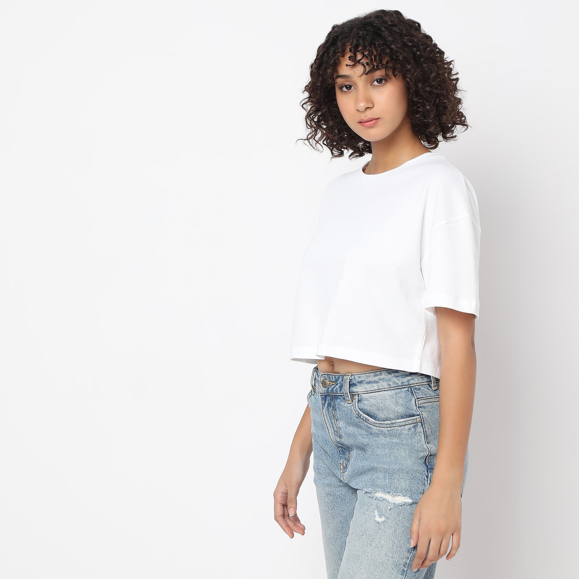 Boxy Fit Solid T-Shirt