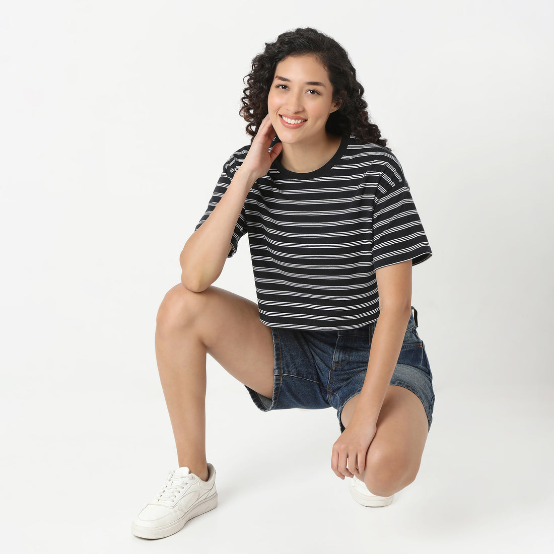 Betty Essential T-Shirt with Black and White Stripes