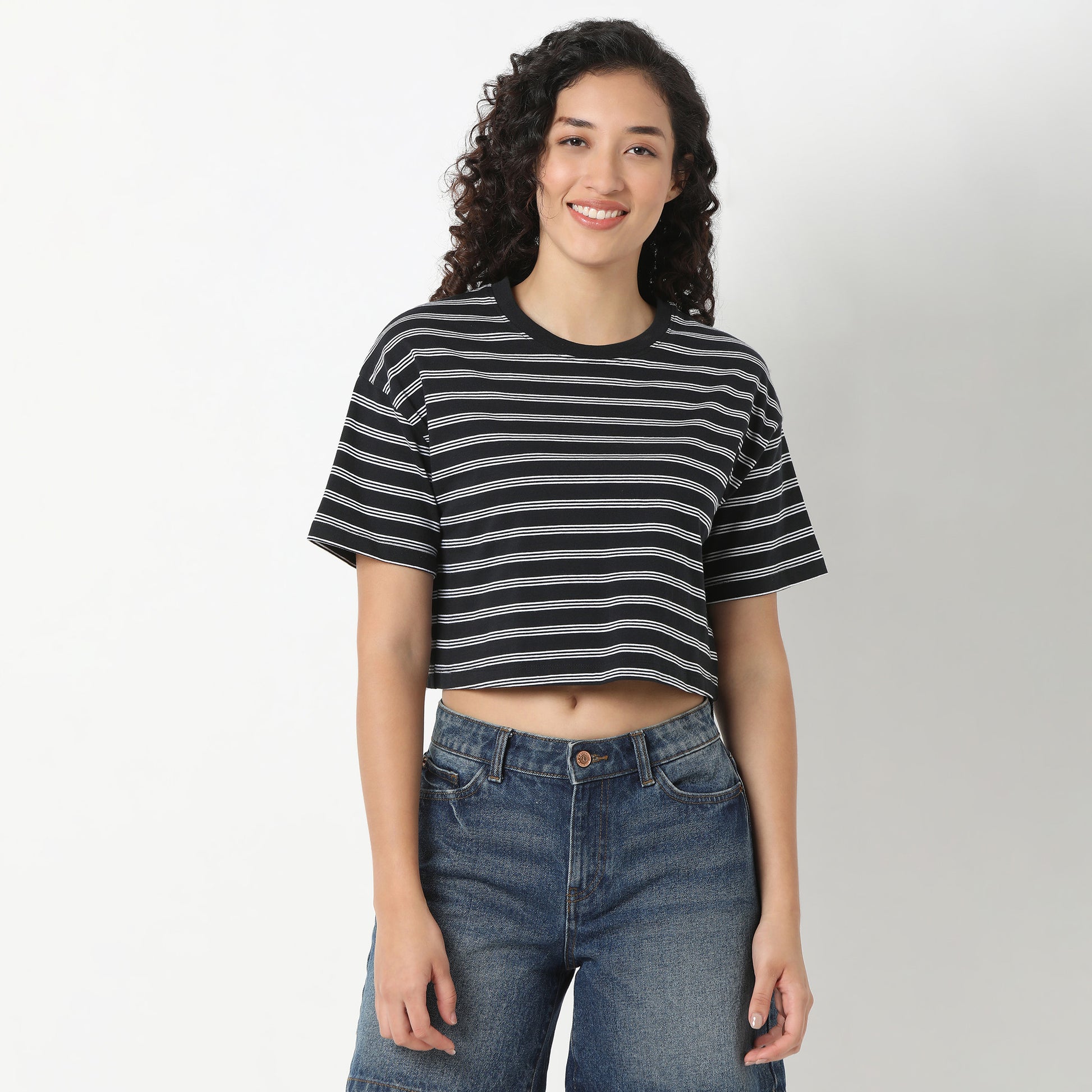 Betty Essential T-Shirt with Black and White Stripes