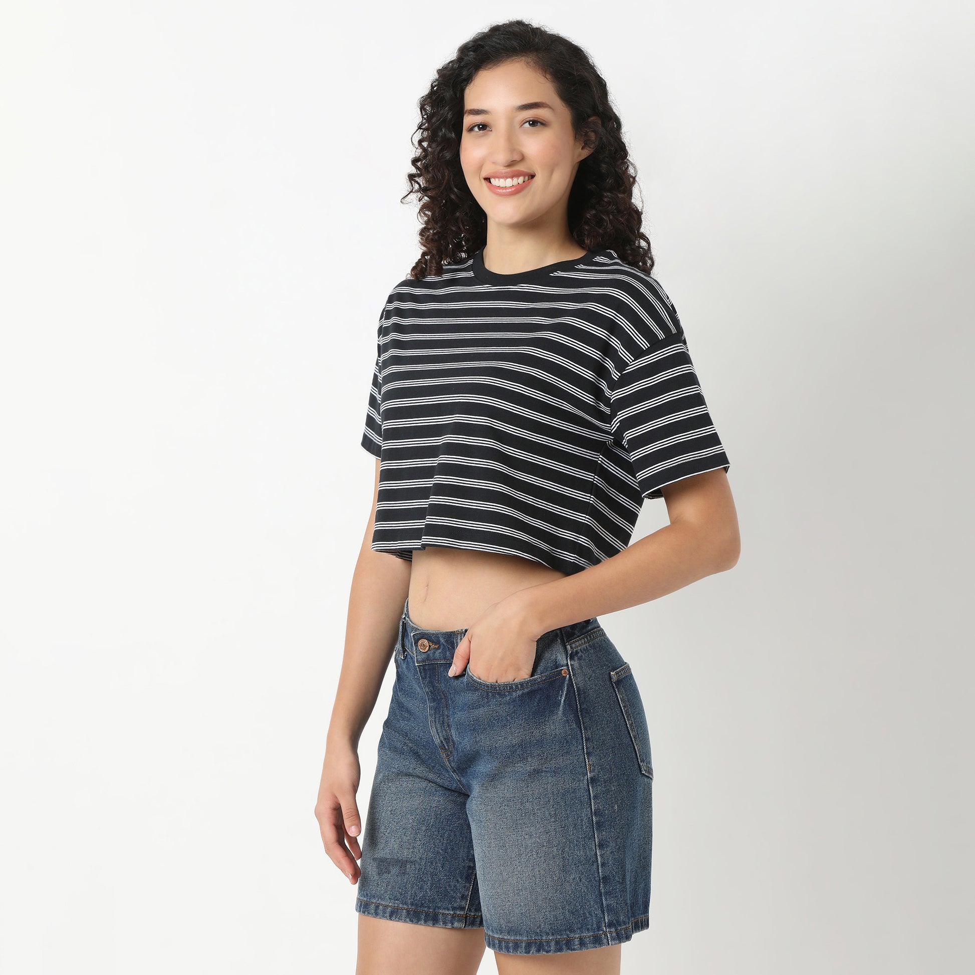 Betty Essential T-Shirt with Black and White Stripes
