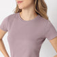 Buy Women Regular Fit Solid Short Sleeve T-Shirt  - Style Union