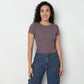 Buy Women Regular Fit Solid Short Sleeve T-Shirt  - Style Union