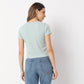 Buy Women Regular Fit Solid Short Sleeve T-Shirt  - Style Union