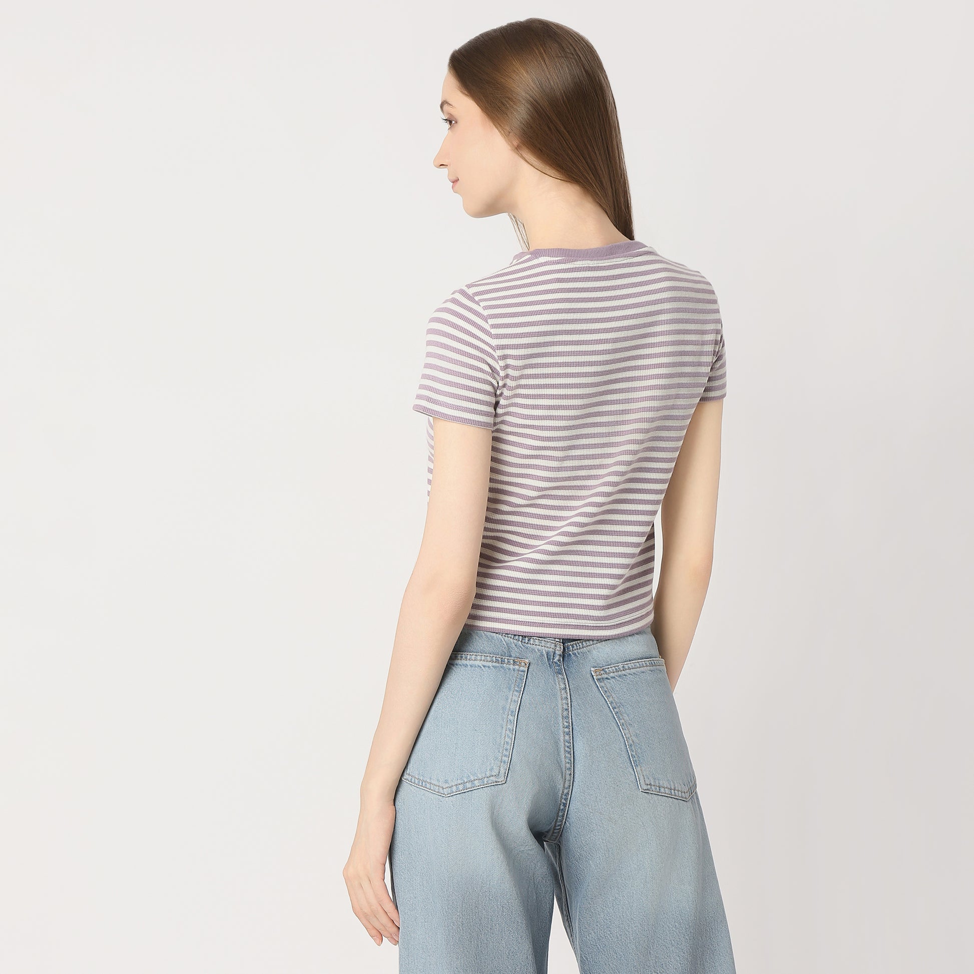 Regular Fit Striped Regular Length T-Shirt