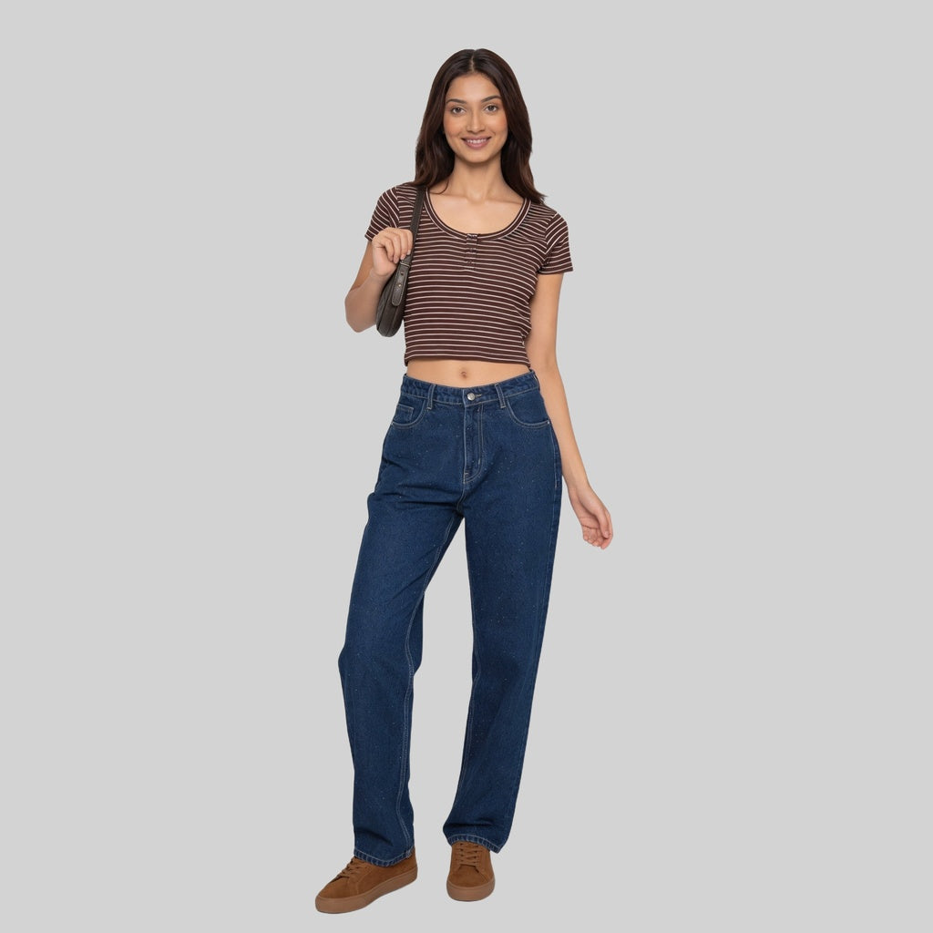 Striped Betty Cropped T-Shirt