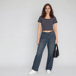 Striped Betty Cropped T-Shirt