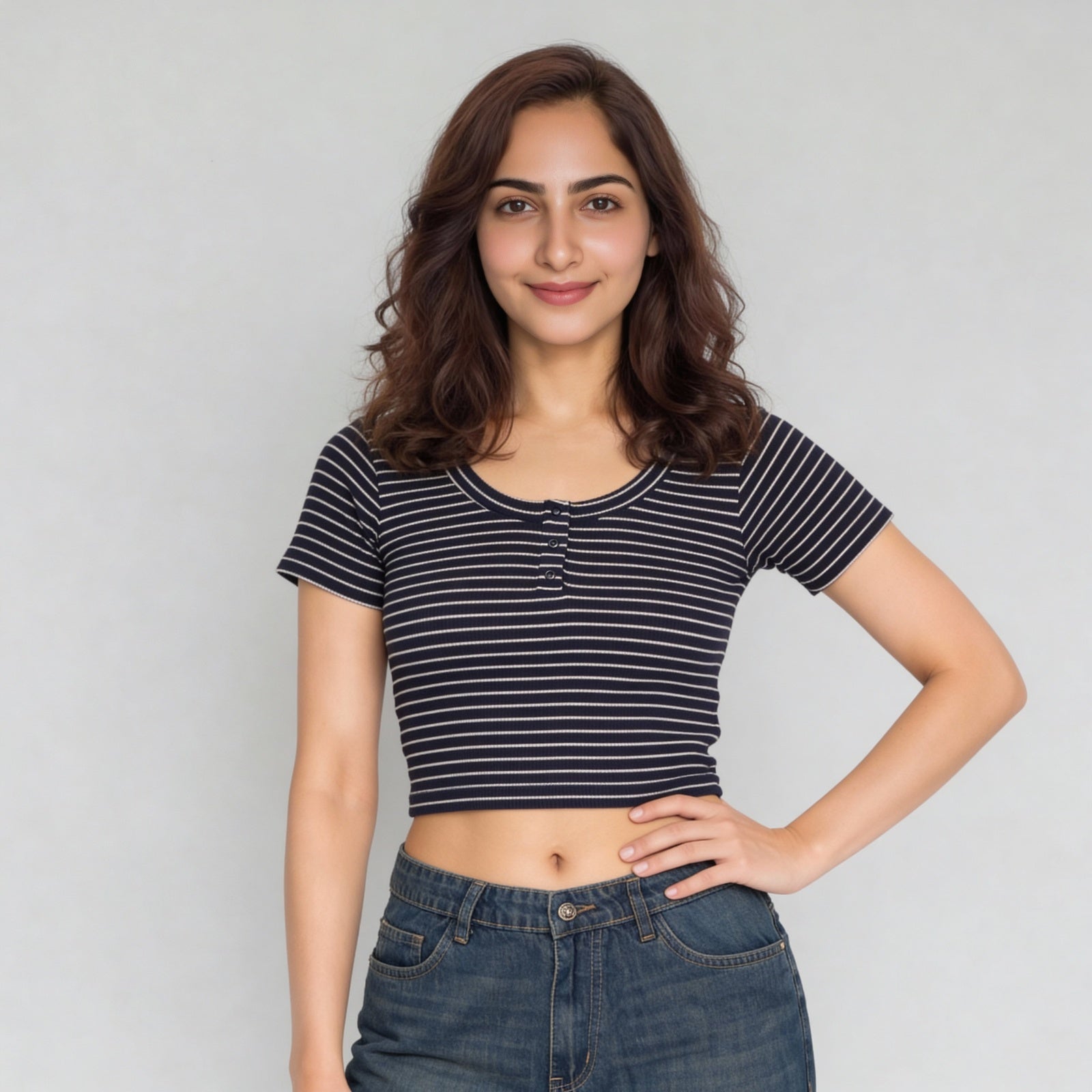 Striped Betty Cropped T-Shirt