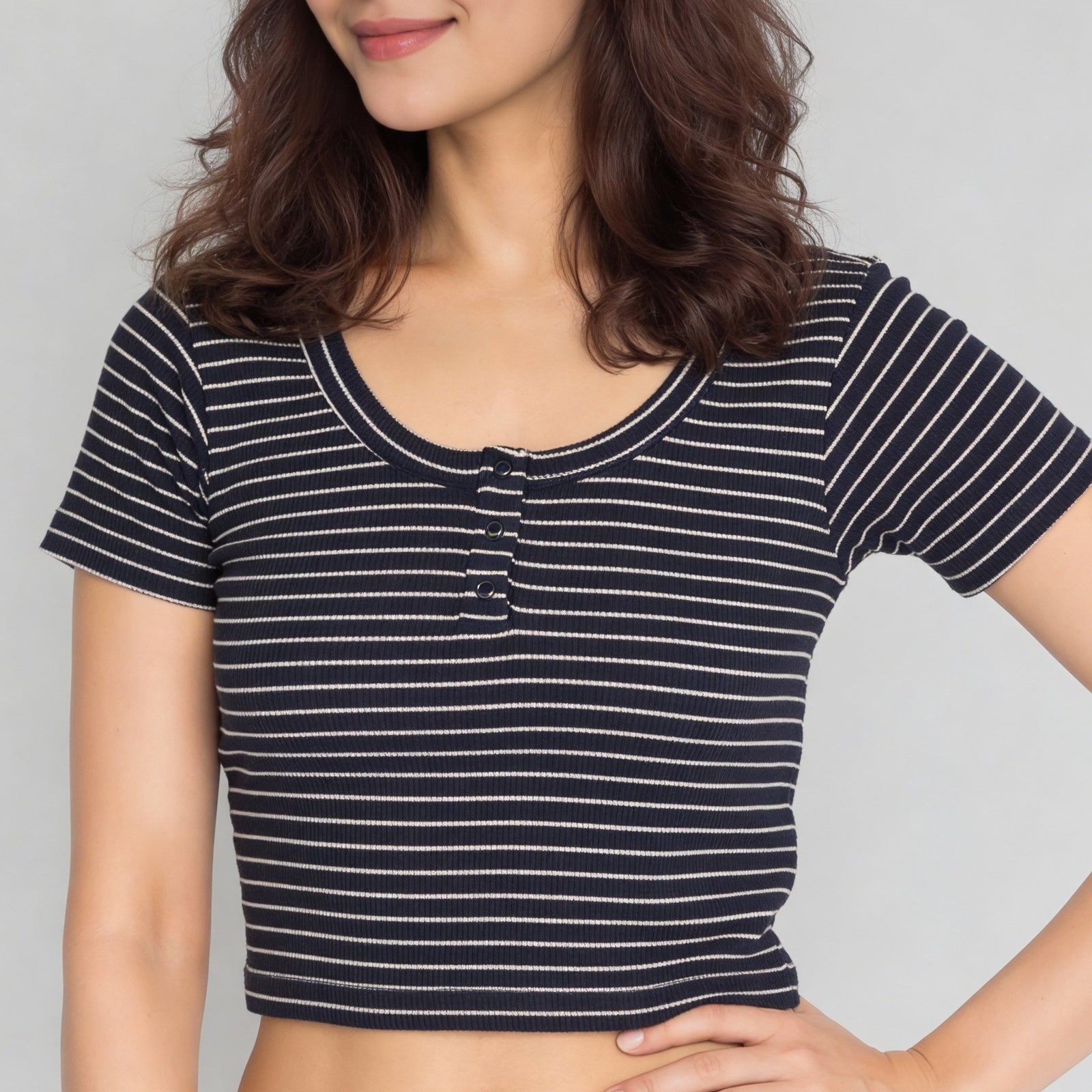 Striped Betty Cropped T-Shirt