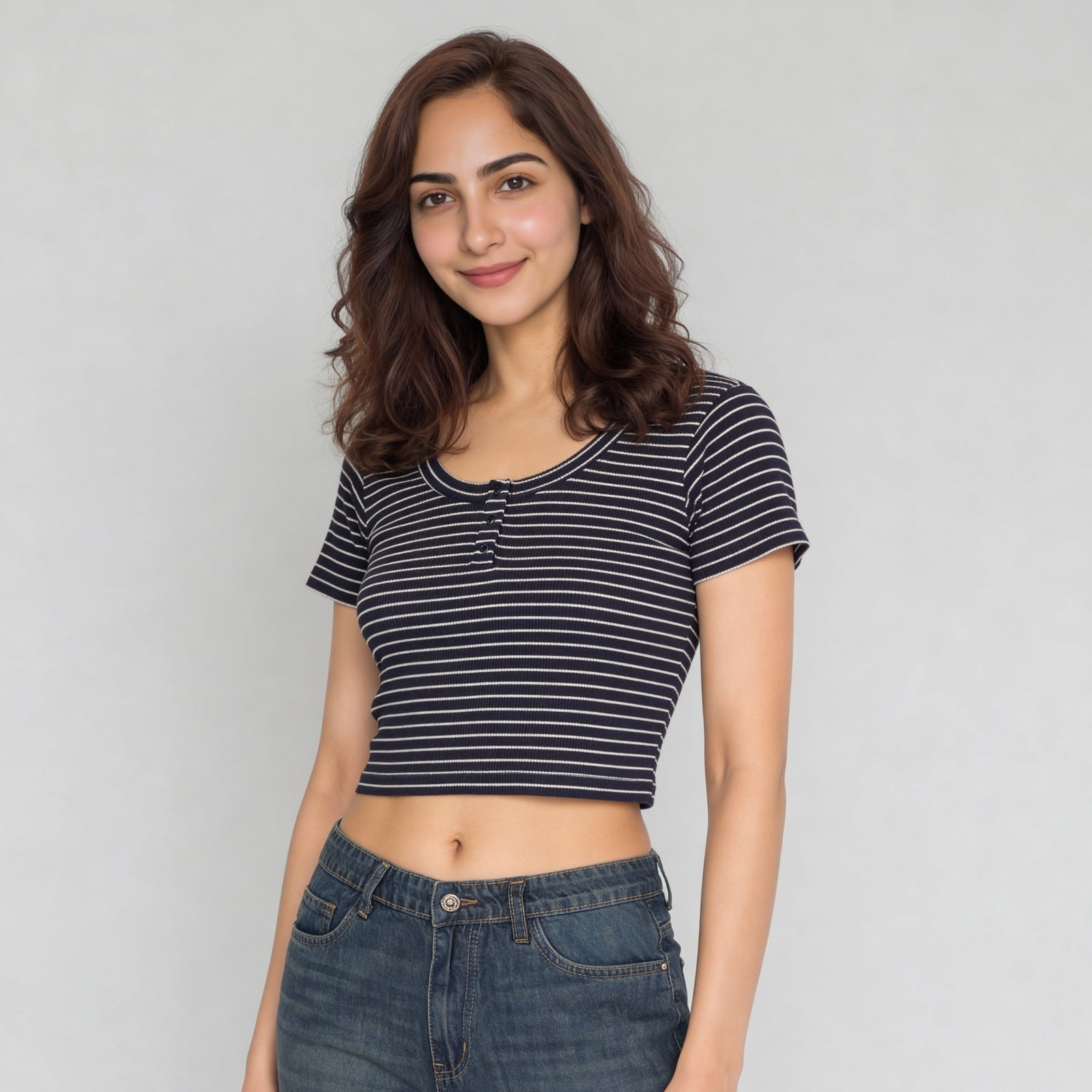 Striped Betty Cropped T-Shirt