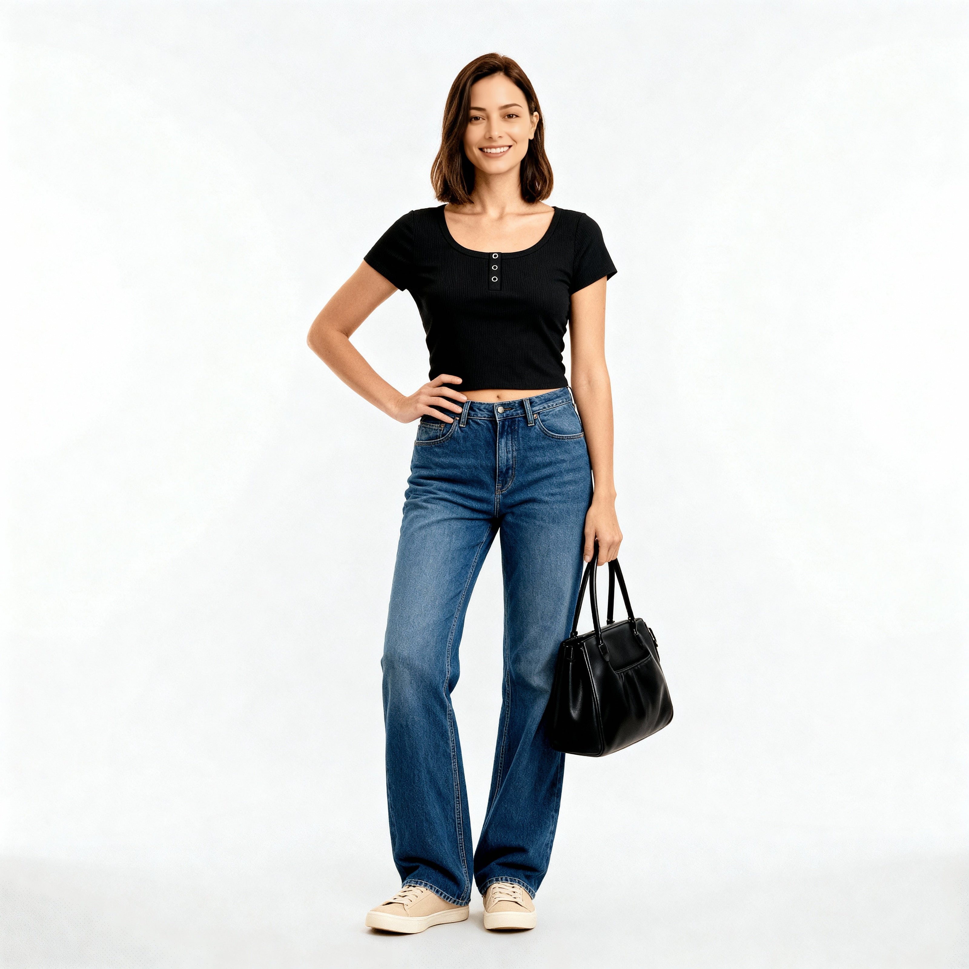 Slim Fit Cropped T-Shirt