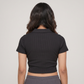 Cropped Slim Fit Polo T-Shirt