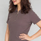 Polo Neck Cropped T-Shirt