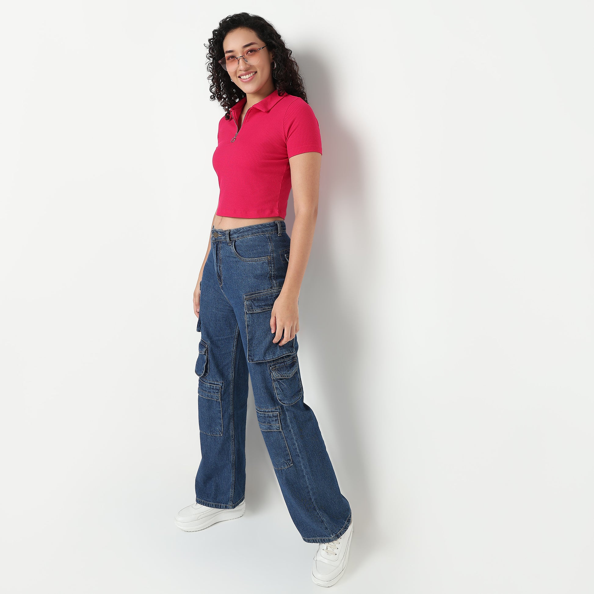 Buy Women Fitted Solid Short Sleeve T-Shirt  - Style Union