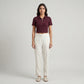 Polo Neck Cropped T-Shirt