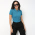 Polo Neck Cropped T-Shirt