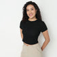 Buy Women Slim Fit Structured Short Sleeve T-Shirt  - Style Union