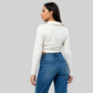 Polo Neck Crop T-Shirt