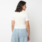 Cropped Side Ruched T-Shirt