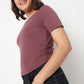 Cropped Side Ruched T-Shirt