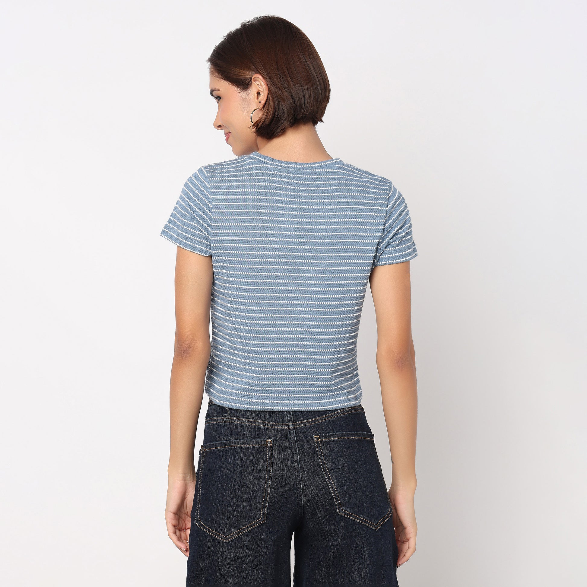 Striped Betty Essential Crop T-Shirt