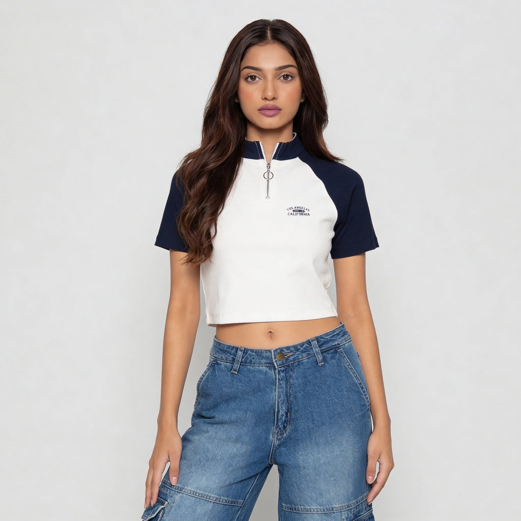 Mock Turtle Neck Slim Fit T-Shirt