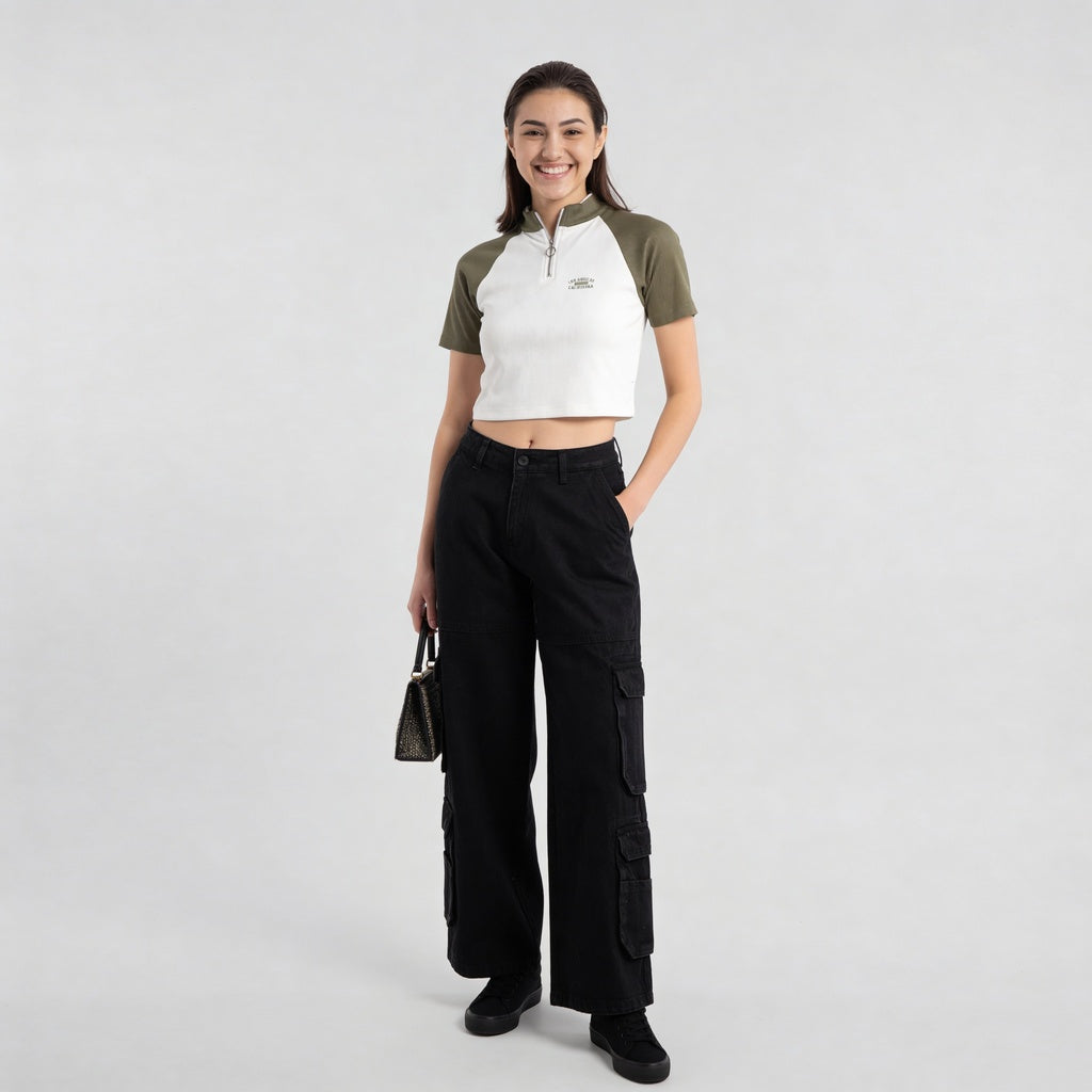 Mock Turtle Neck Slim Fit T-Shirt