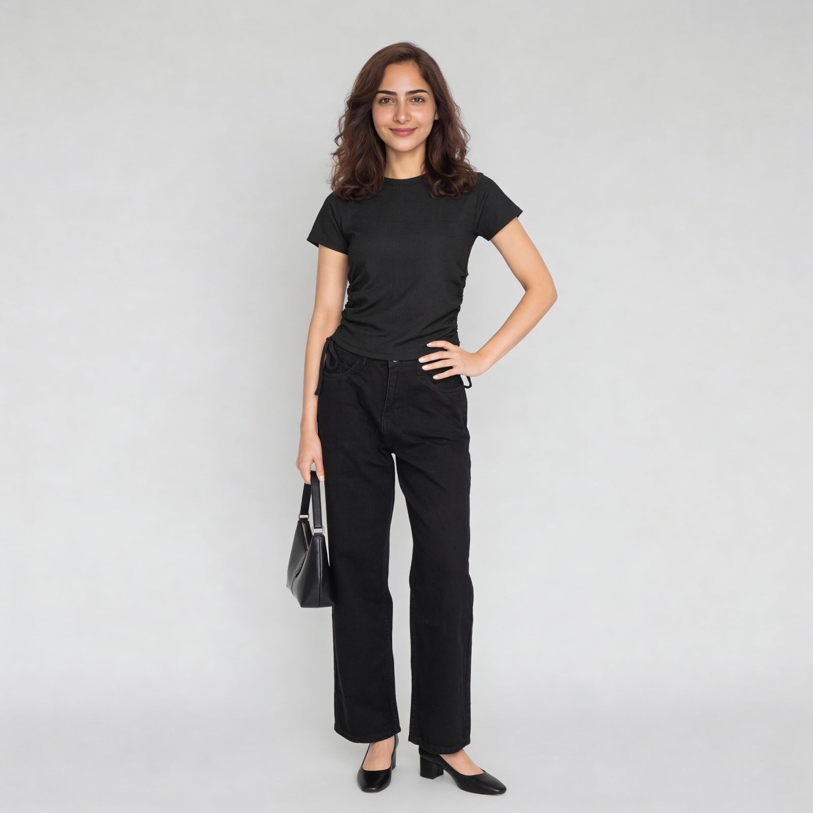 Polyester Spandex Solid Short Sleeve T-Shirt