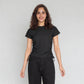 Polyester Spandex Solid Short Sleeve T-Shirt