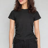 Polyester Spandex Solid Short Sleeve T-Shirt