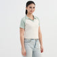 Solid Slim Fit Crop T-Shirt