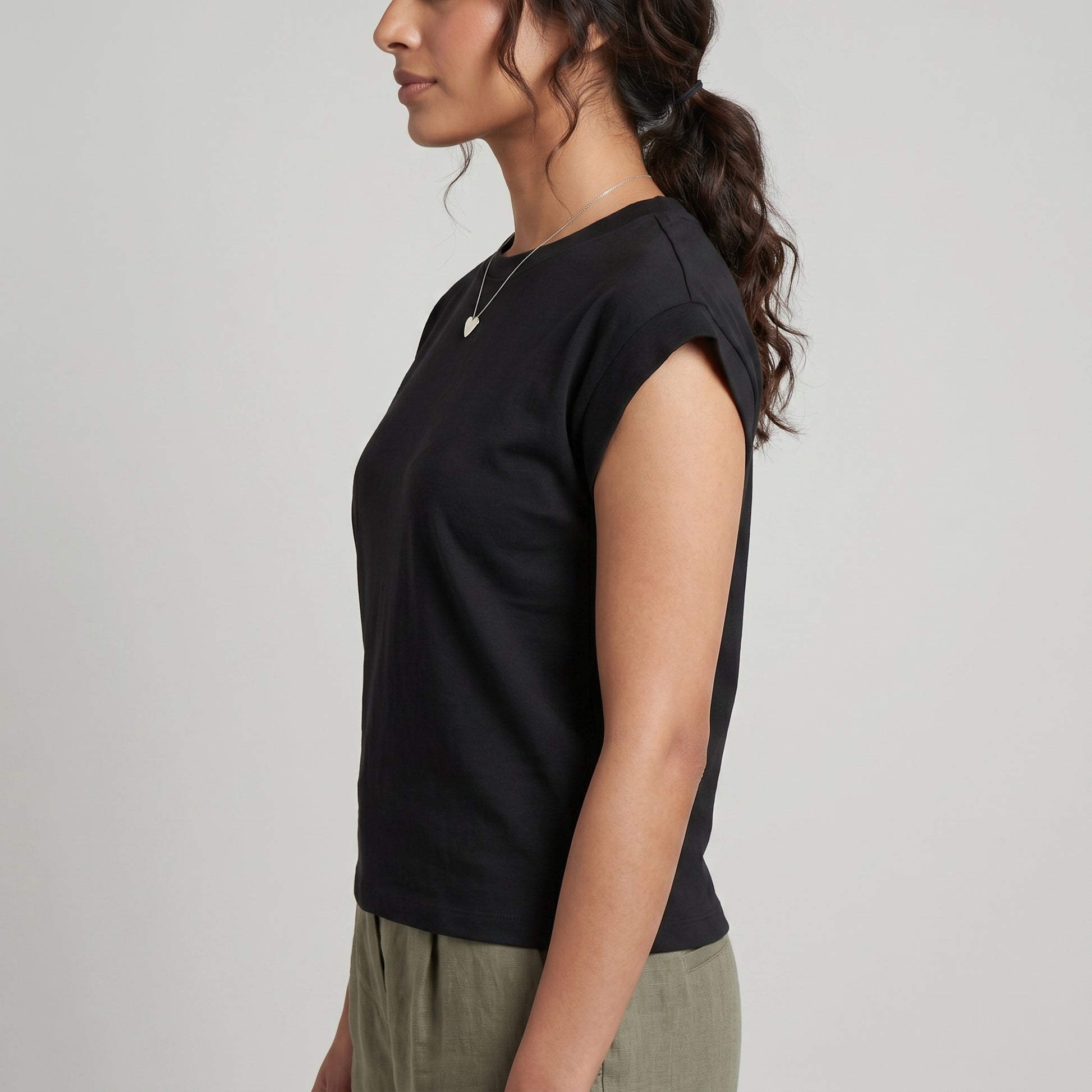 Solid Crew Neck T-Shirt