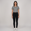 Striped Slim Fit Cropped T-Shirt