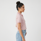 Slim Fit Striped Crop T-Shirt