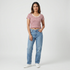 Knitted Striped Crop T-Shirt