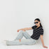 Striped Slim Fit Crop T-Shirt