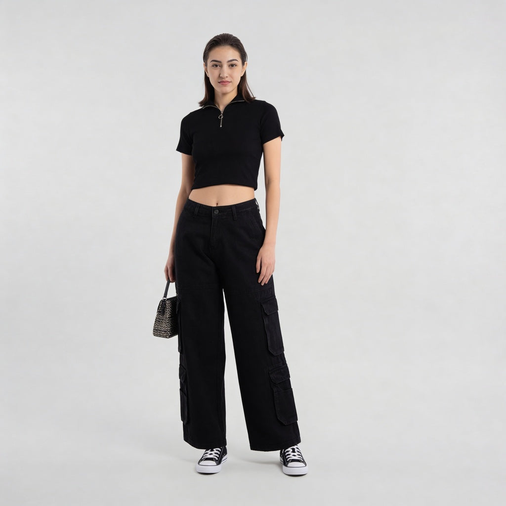 Cotton Polo Neck Slim Fit T-Shirt