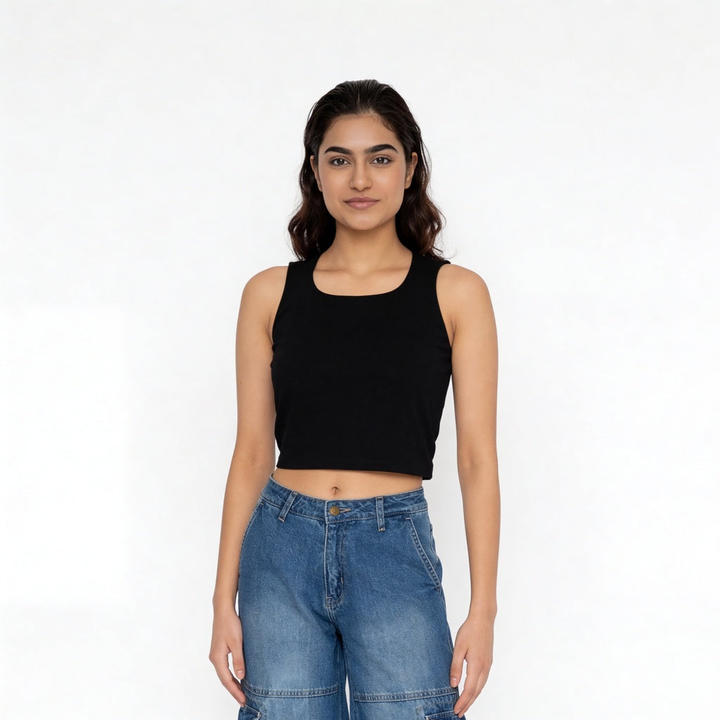 Slim Fit Solid Tank Top