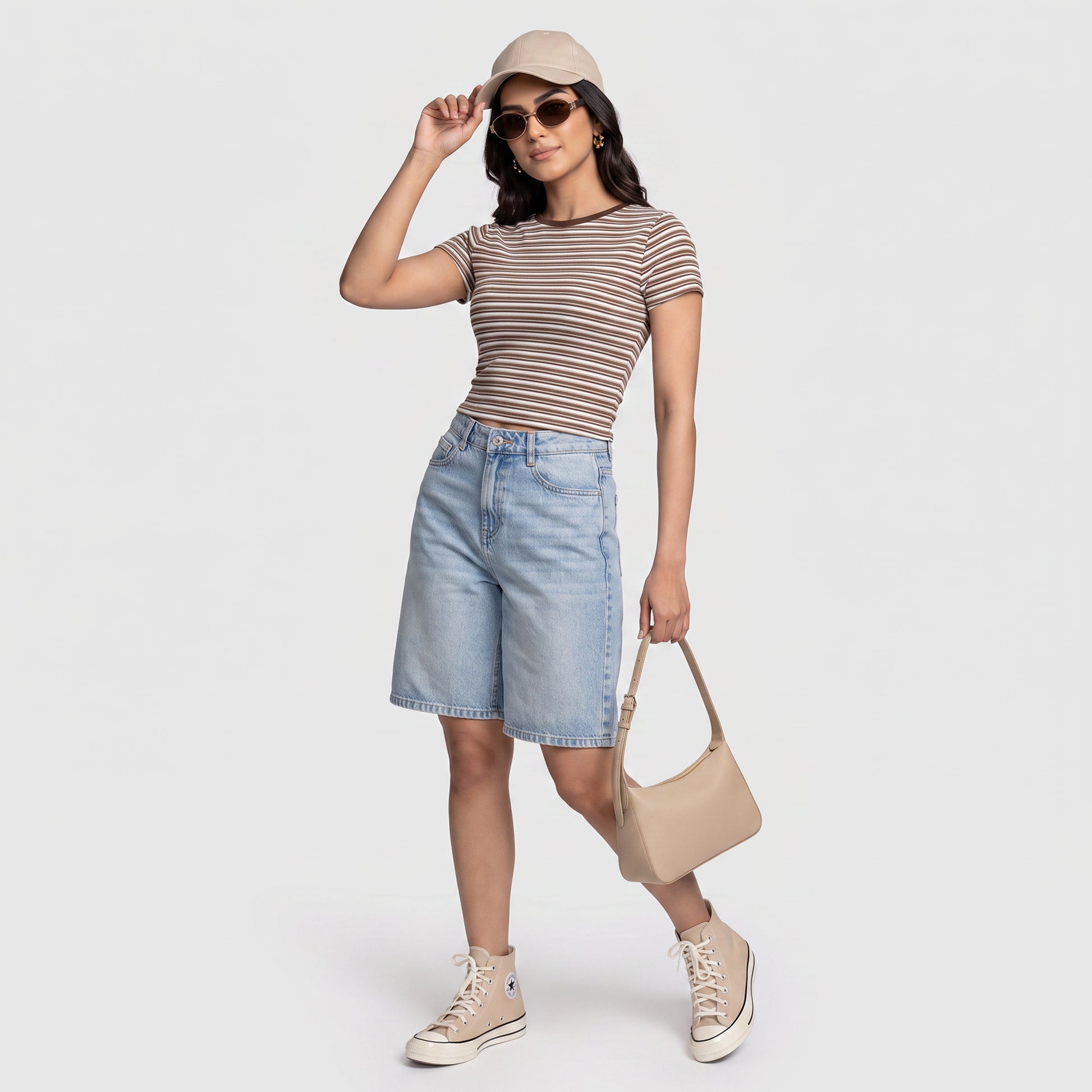 Striped Cropped T-Shirt