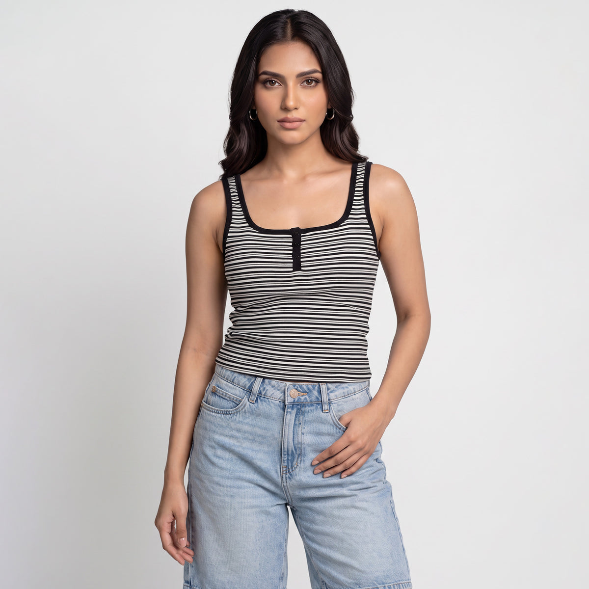Striped Cropped T-Shirt