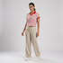 Striped Cropped Polo T-Shirt