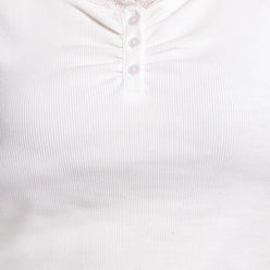 Solid V-Neck Cropped T-Shirt