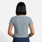 Striped Slim Fit Cropped T-Shirt