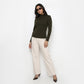 Solid Mock Turtle Neck Slim T-Shirt