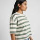 Cotton Striped Cropped T-Shirt