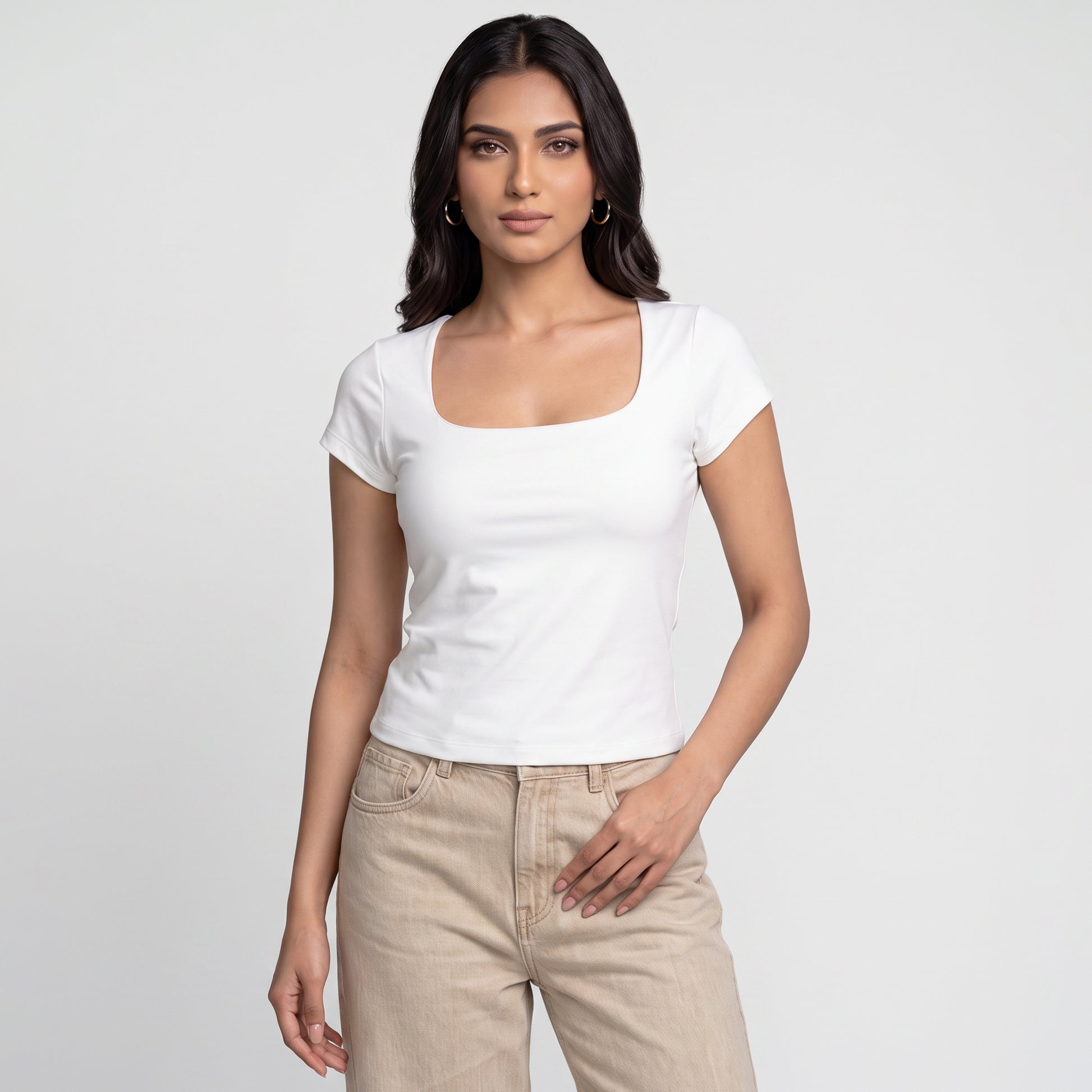 Slim Fit Cropped T-Shirt
