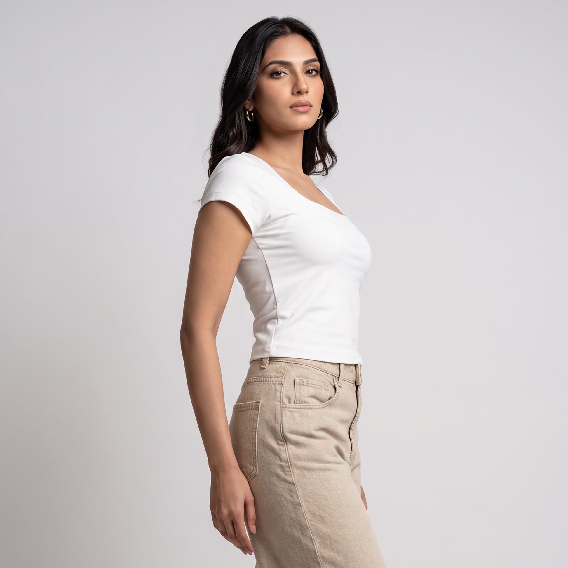 Slim Fit Cropped T-Shirt